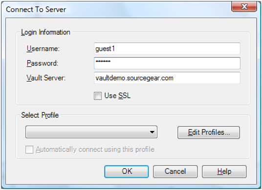 server login screen